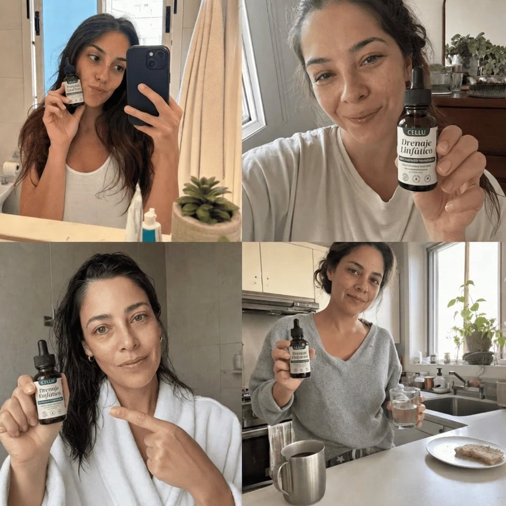 CelluDrops™ | Drena Naturalmente la Hinchazón del Rostro, Abdomen y Piernas