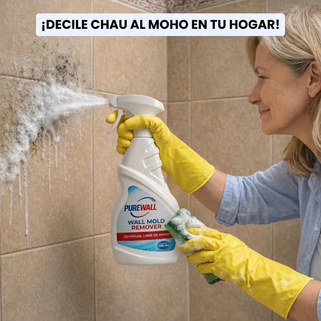PureWall Removedor de moho | Paredes más limpias, frescas y protegidas en minutos.