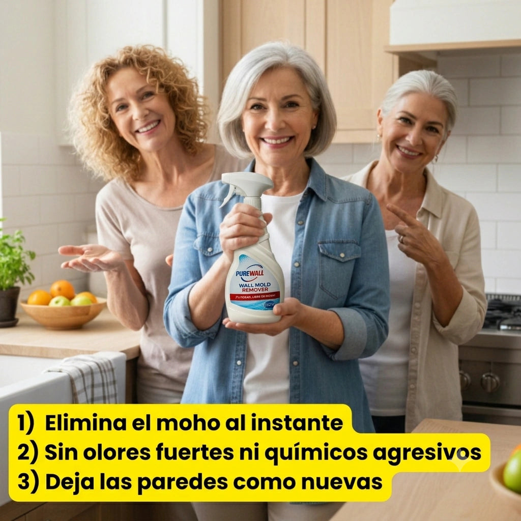 PureWall Removedor de moho | Paredes más limpias, frescas y protegidas en minutos.